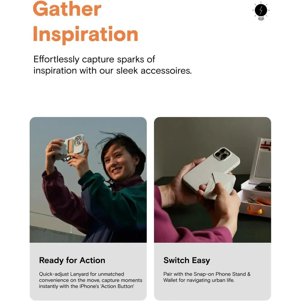 Tripé universal para telefone, suporte, cordão e capa para iPhone 15 Pro - presente ideal para homens e mulheres