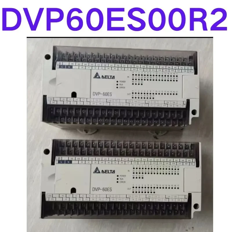 Second-hand test OK  PLC DVP60ES00R2 physical picture with normal function