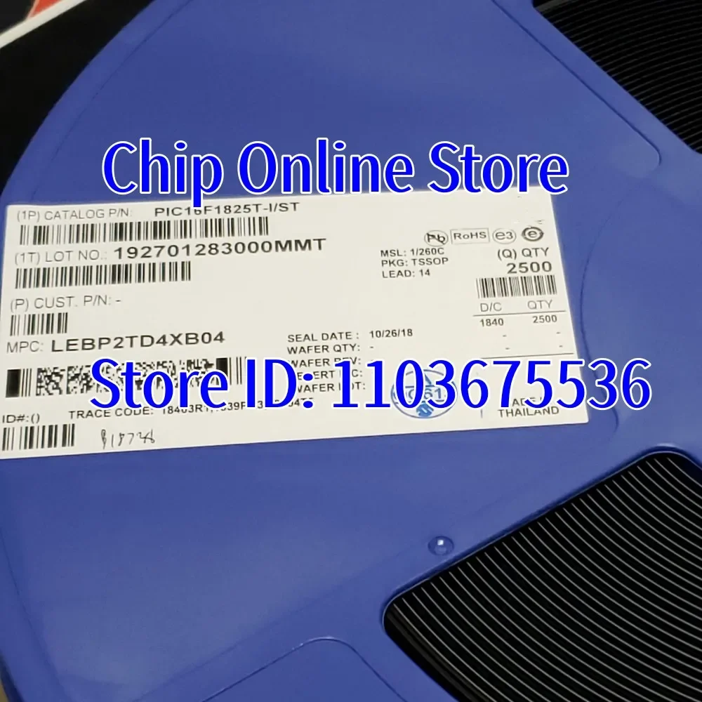 1~50pcs  PIC16F1825-I/ST  PIC16F1825T-I/ST  PIC16F1825  TSSOP14  New Original  8 Bit Microcontroller MCU