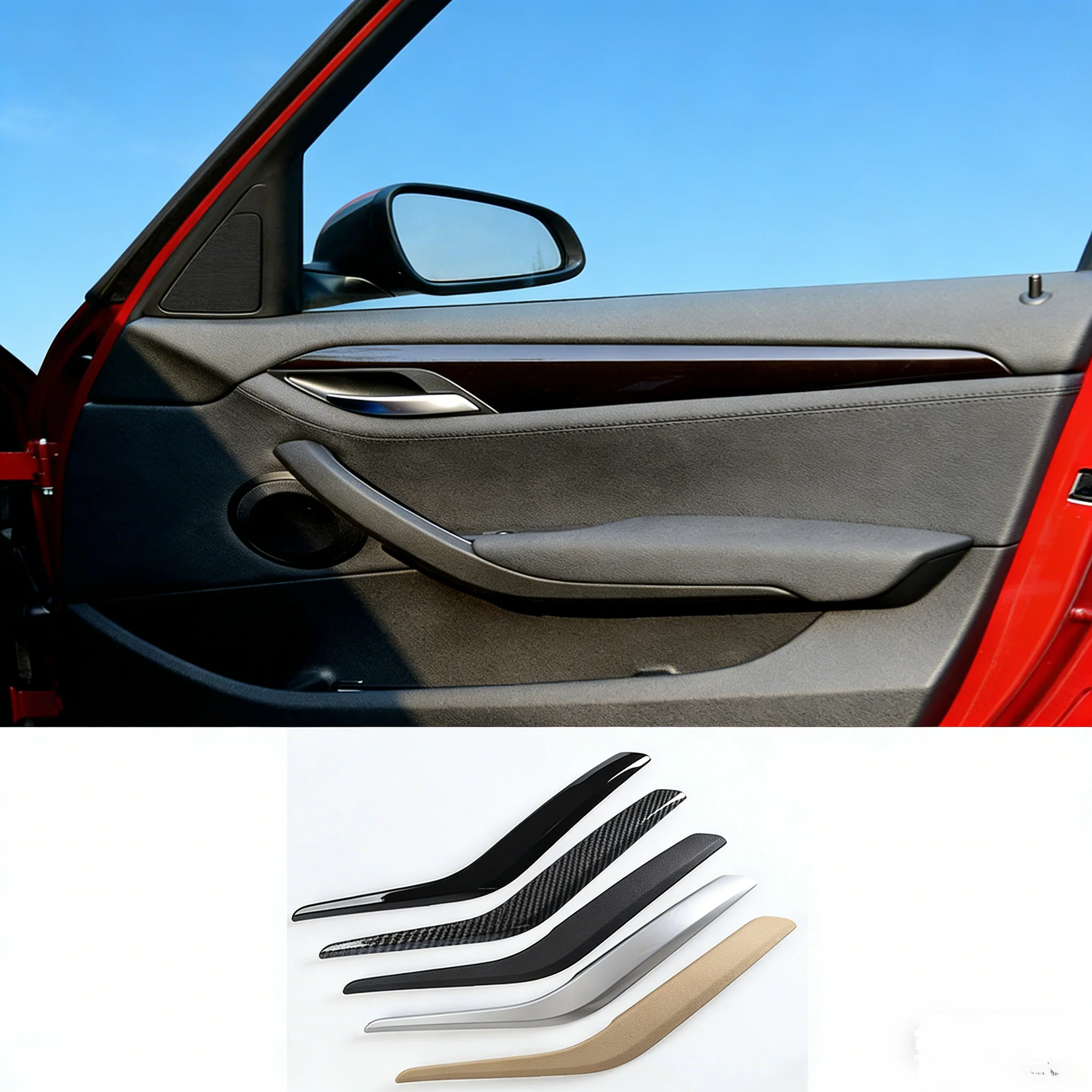 

Replace E84 Upgraded Car Interior Left Right Door Pull Handle Cover Trim Replacement For BMW X1 E84 2011 2012 2013 2014 2015