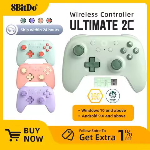 8BitDo Ultimate 2C Wireless Gaming Controller for PC, Windows 10, 11, Steam Deck, Raspberry Pi, Android