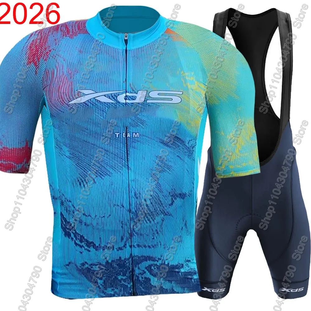 

Комплект велоформы XDS Pro Team 2026: летняя мужская одежда с коротким рукавом, шорты для шоссейного велосипеда, комплект для велоспорта, шорты на подтяжках для MTB