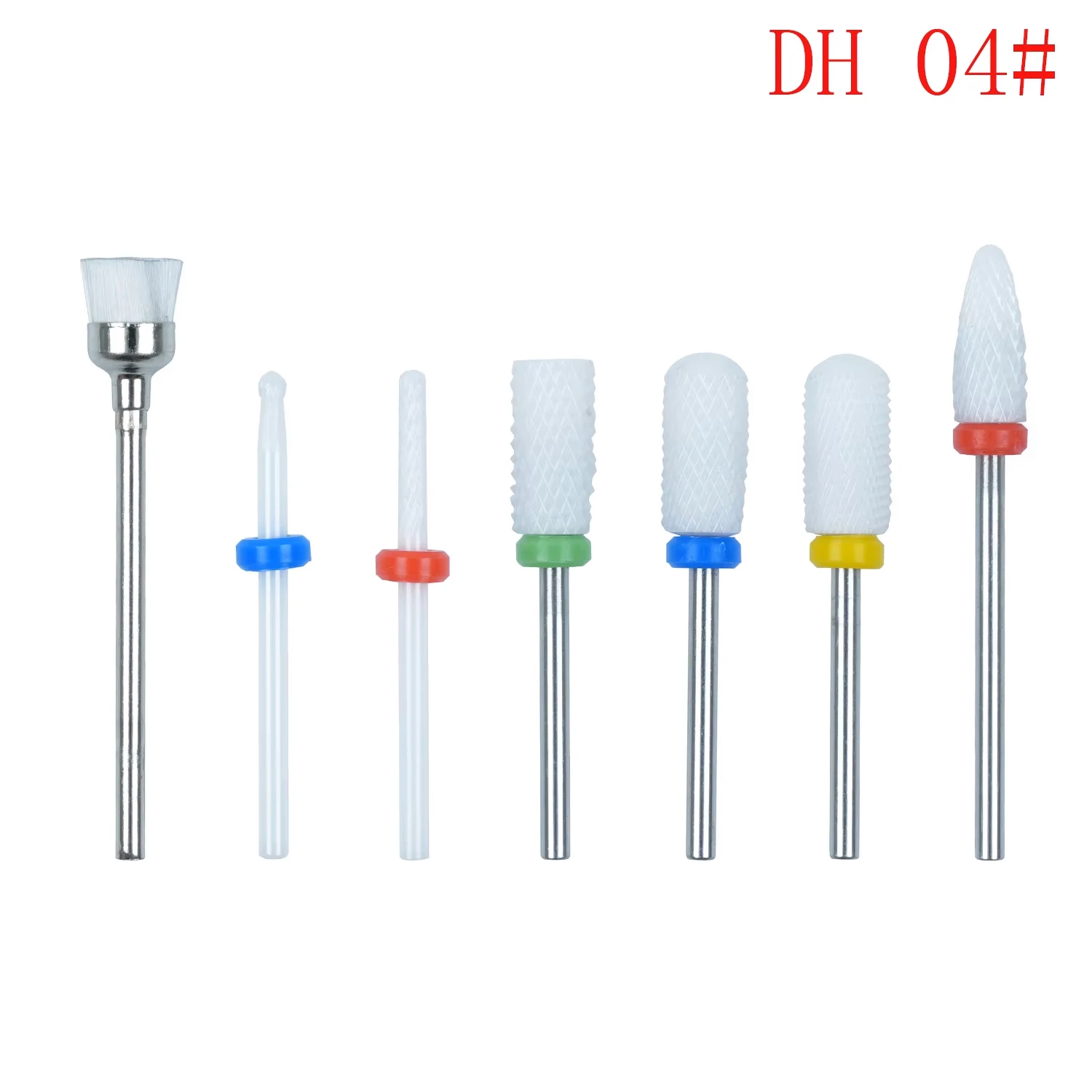 7 pezzi/set kit di punte per trapano per unghie in ceramica frese elettriche per manicure per rimozione smalto gel e strumenti per forniture per unghie