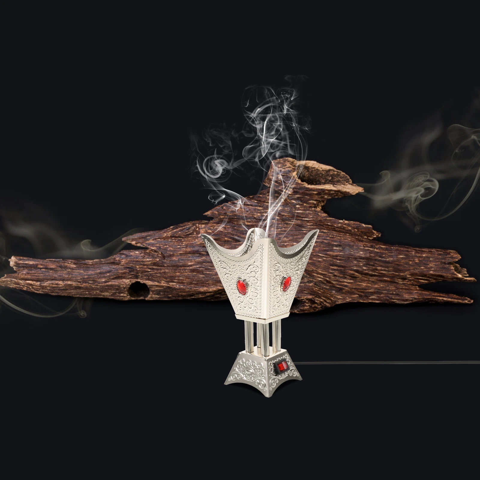 

Plug In Incense Burner Electric Censer For Home Vintage Metal Aroma Burner Table Decor Retro Iron Incense Stove