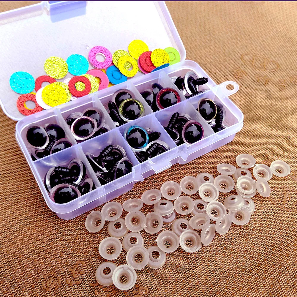 16mm Box Safety Plastic Colorful Doll Eyes For Toy Crochet Stuffed Animals Dolls Crafty Amigurumi Eyes For Toy Plush Accessories