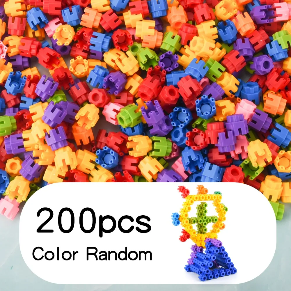 Colorful Hexagon Building Blocks Interlocking Structure Hexagonal Shape Interlocking Building Blocks Reusable