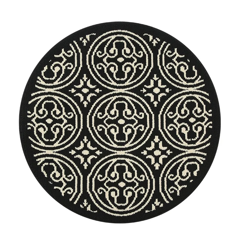 DSA Round Carpet Home Premium Medieval Soft Bedroom Living Room Cloakroom Chair Floor Mat