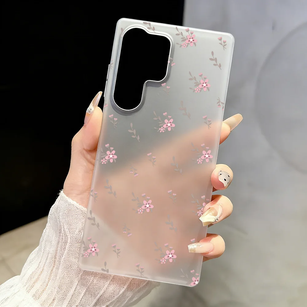 Blumen-Handyhülle für Samsung Galaxy S25 Ultra S24 FE S23 A17 A16 A07 A06 A56 5G A36 A35 A55 A54 A53 A26 A05S Matte Abdeckung