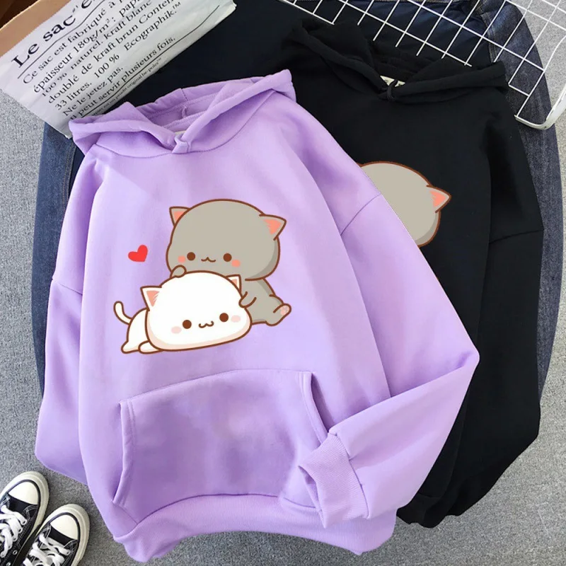 Bubu Dudu Kawaii felpe donna primavera autunno abbigliamento donna pullover felpa con cappuccio divertente orso stampa felpe Hip Hop Streetwear