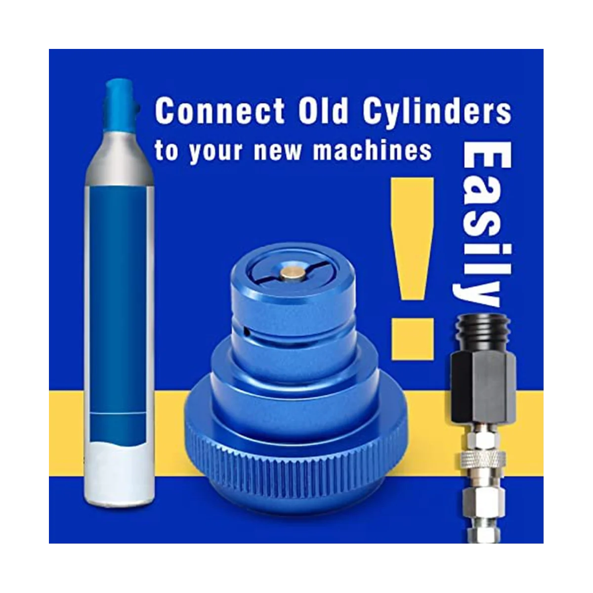 Azul atualizado adaptador rápido para água com soda Maker, conector universal, compatível com DUO, Pico, Art