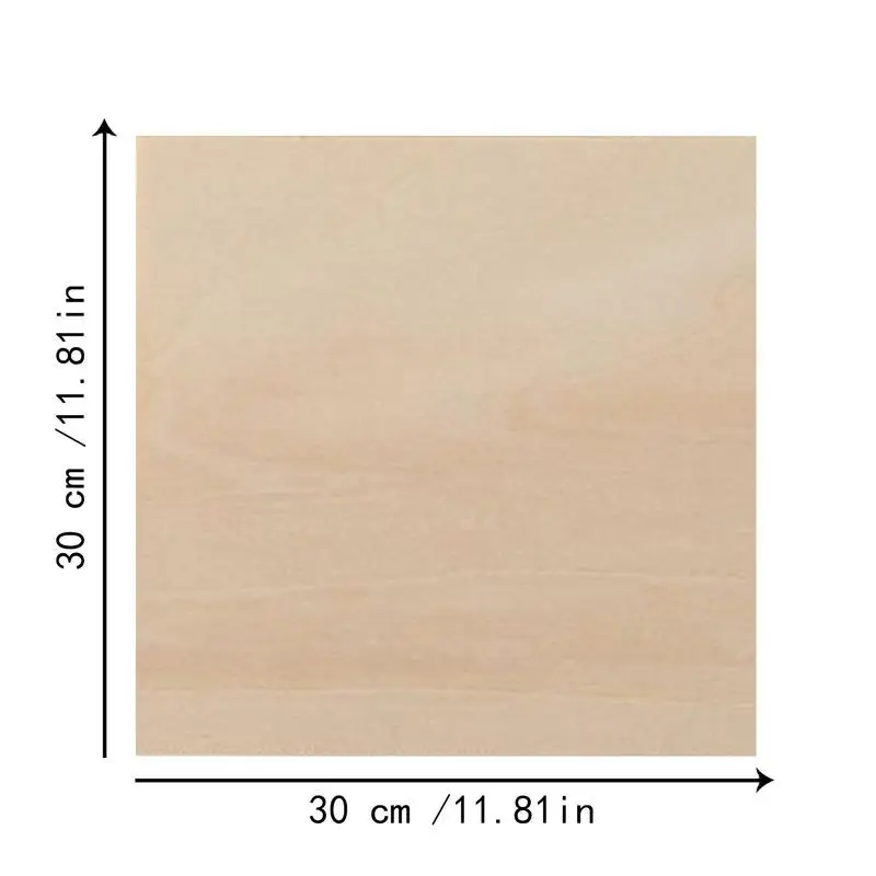 Basswood Sheets 10 Pcs 300/300mm 3mm Thick For Craft DIY Project Wood Laser Cutting Engraving Wood Burning DIY Craft Accessories