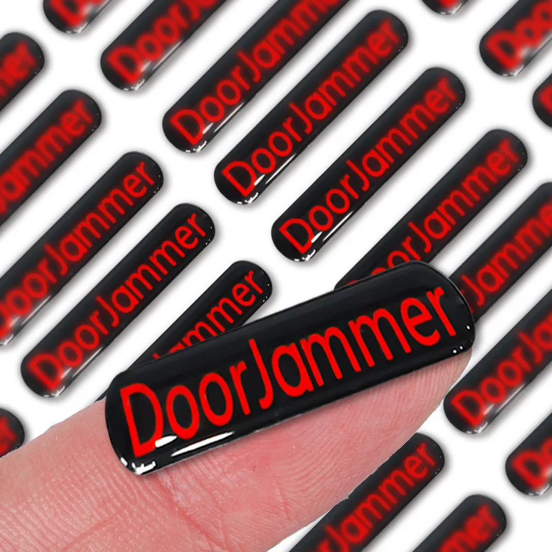 Maßgefertigte Unregelmäßige Gestanzte Kuppel-Harz-Klebeetiketten Wasserfeste Schwarz-Weiß-Logo-Klebeetiketten – Detail 6