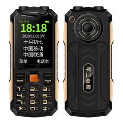 4G LTE Mobile Phone Durable Rugged Outdoor Power Bank Slim Size Big Battery SOS Call Quick Dial Loud Sound Two Torch Camera