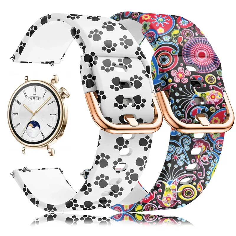18-ミリメートルシリコンストラップ-huawei-時計-gt-4-5-41-ミリメートルスポーツ女性プリントシリコンブレスレットガーミン-vivoactive-4s-venu-2s-バンド