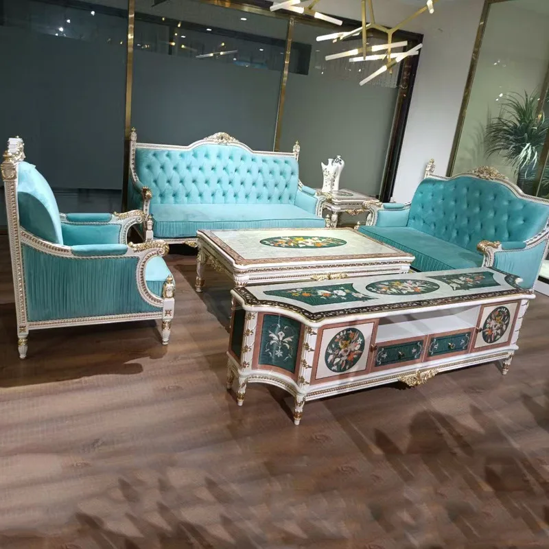 

French sofa neoclassical simple European fabric sofa Turkish court fabric French luxury fabric sofa