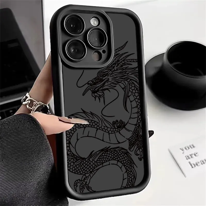 Чехол для Realme C51 C53 C55 C61 C63 C65 C67 C11 C17 C20 C25Y C12 C25S Funda Противоударный силиконовый мягкий чехол для телефона с китайским драконом Чехол для Realme C51 C53 C55 C61 C63 C65 C67 C11 C17 C20 C25Y C12 C25S Funda Противоударный силиконовый мягкий чехол для телефона с китайским драконом