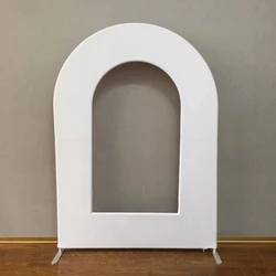 Custom 5x7ft Solid Color Hollow Out Open Space Arch Backdrop Cover Baby Shower Newborn Kids Birthday Wedding Events Background