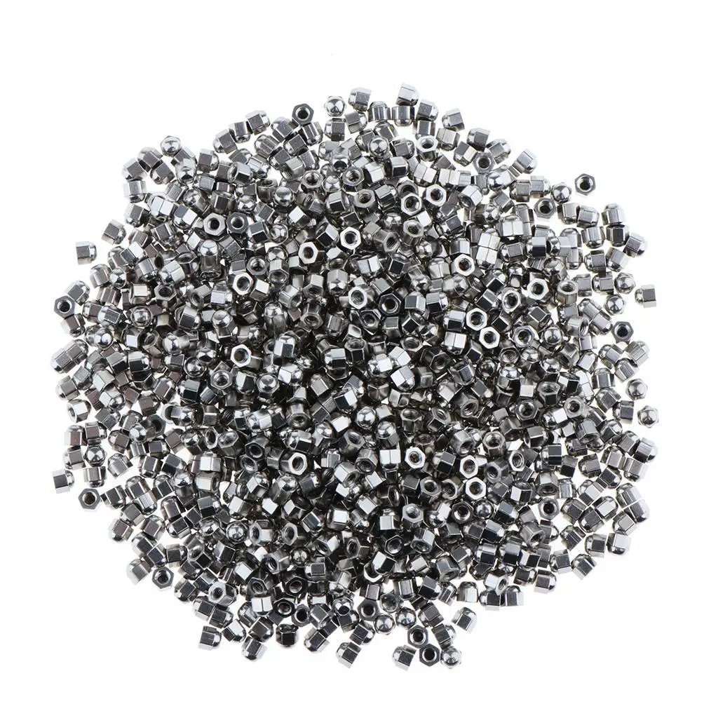 Acorn Cap Nut Metal Hex Dome Head Solid Blind Cap Nut Fastener for Spectacles and Glasses Frame