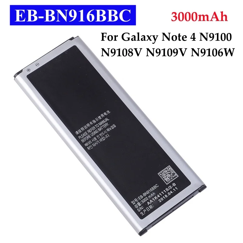 EB-BN916BBC Battery For Samsung Galaxy NOTE4 N9100 N9106W N9108V N9109V Note 4 3000mAh Batteries