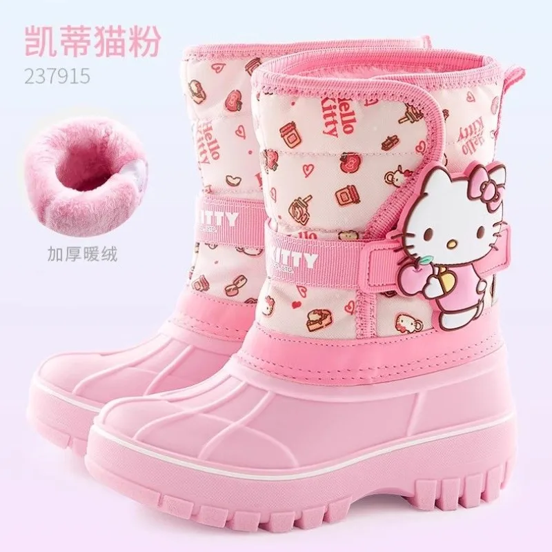 Kawaii Kuromi My Melody Cinnamoroll Kinderen Leuke Pluche Warme Laarzen Waterdicht en Anti Slip Regenlaarzen Schoenen Cadeau voor Kinderen