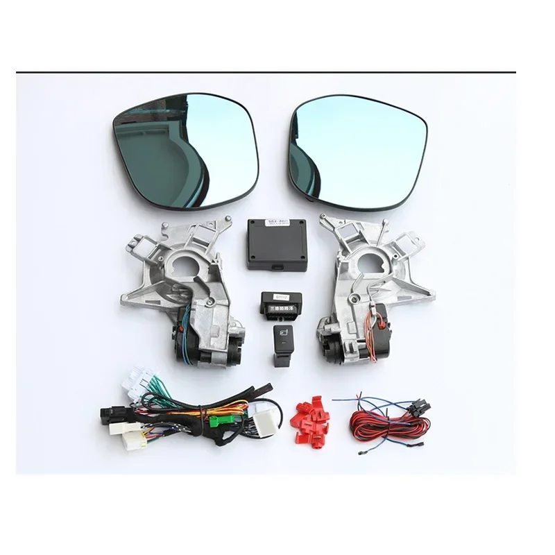 Update Electric Mirrors Fold Blue Led Lens Lock Window For Toyota Land Cruiser
