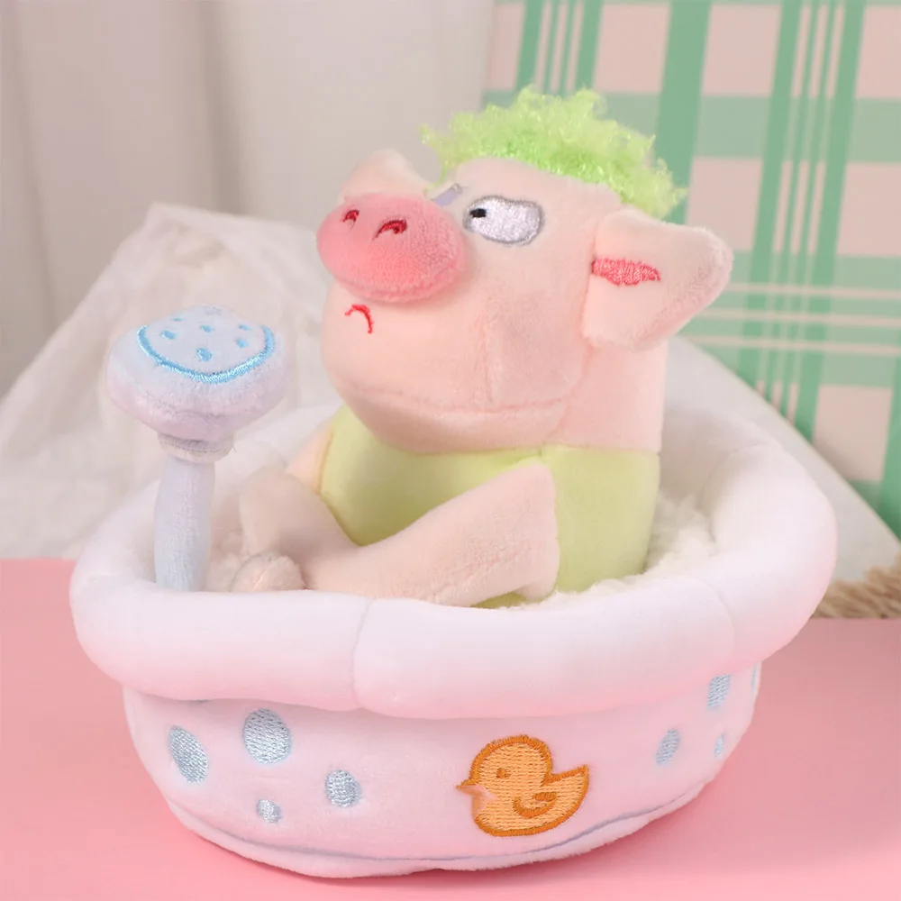 DIY المشهد الدعائم القطن دمية حوض الاستحمام سطح المكتب ديكور حلية دمية كيس النوم Kawaii الكرتون 10 سنتيمتر دمية حوض الاستحمام هدية