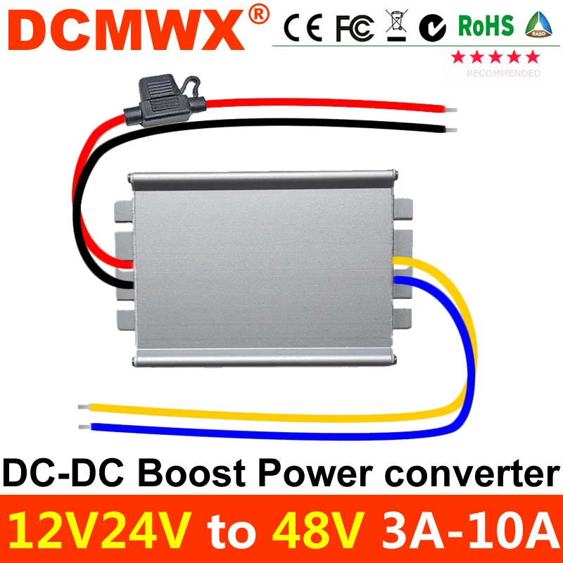 DCMWX 12V TO 48V 3A 5A 6A 8A 10A DC Power Converter 10-25V to 48V Automotive Power Regulator DC-DC Transformer Module CE ROHS