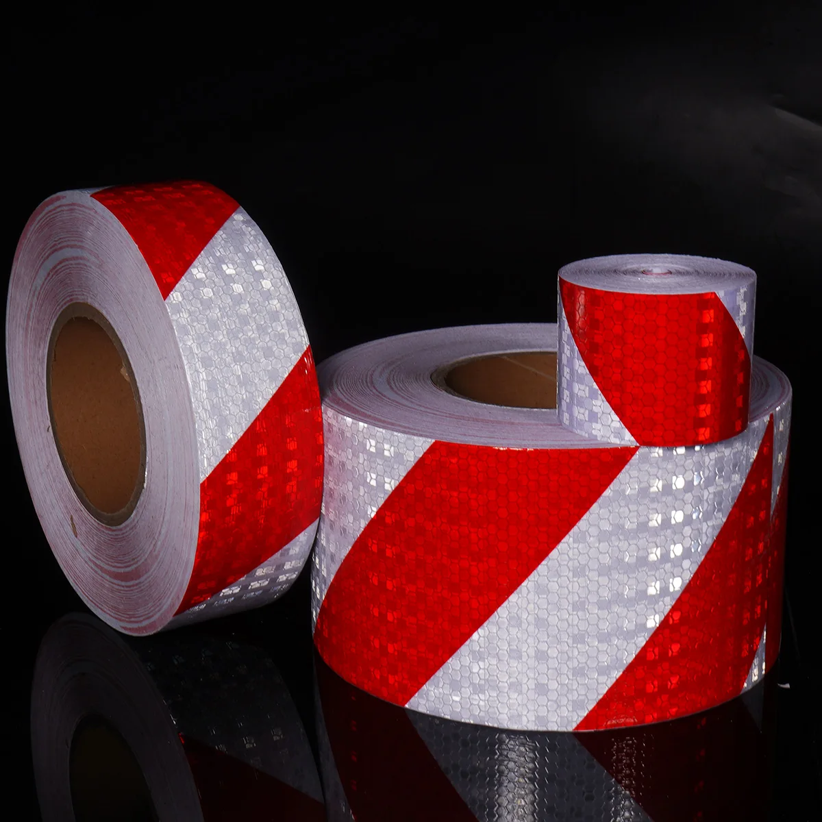 Reflective Safety Warning Tape Self Adhesive Shining Twill Printing for Car Warning Reflective Tape