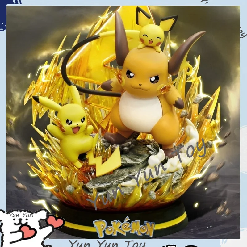 Digital Monster Evolution Eevee Anime Figures Charizard Raichu Mewtwo Dragonite Venusaur Gengar Illuminous Figurine  Model Toy