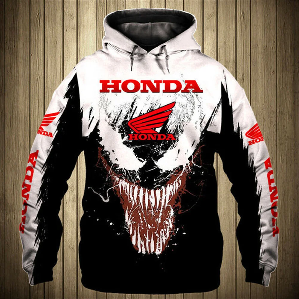 

Honda Men's Hoodie 3D Printed Motorcycle Men's Hoodie Fashion Outdoor Sports Honda Racing Hoodie Oversized Honda Sportswear