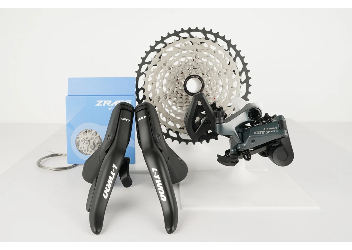 LTWOO GR7 1x10-Gang Kabelbremse Mechanisches Gravel-Bike-Gruppenset Links-Rechts-Schalthebel Schaltwerk ZRACE Kassette Kette – Detail 2
