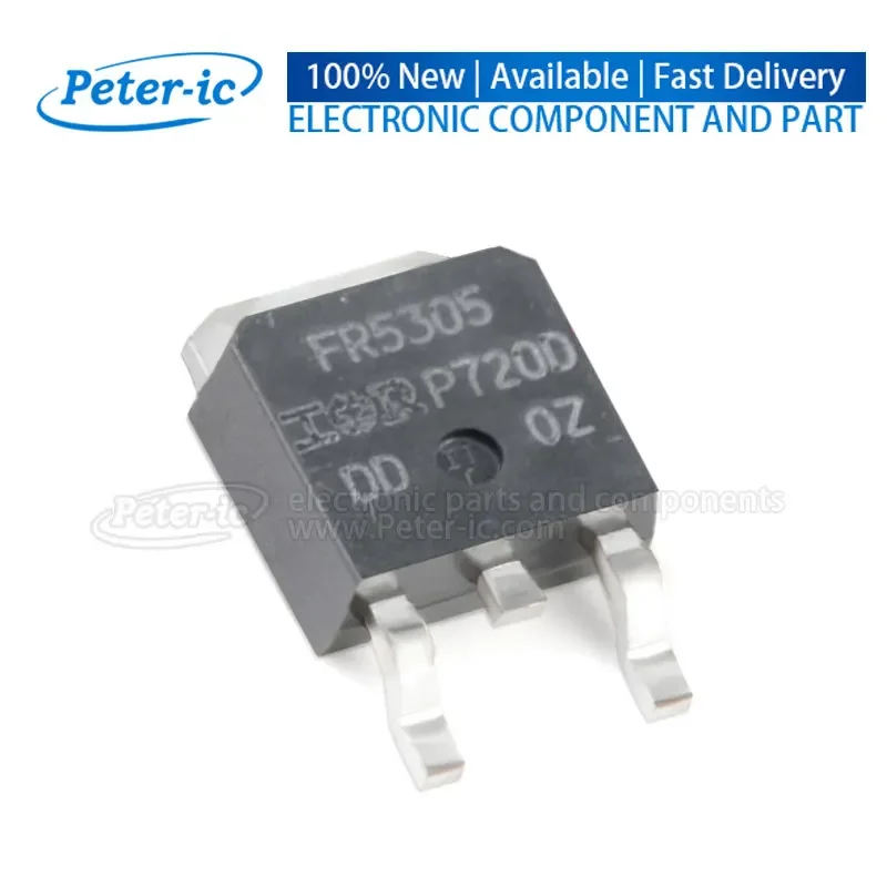(1pcs) IRFR5305TRPBF FR5305 IRFR5305 TO-252-2 55V 31A 65mOhm 10V,16A 110W 4V 250uA MOSFETs Available Peter-ic
