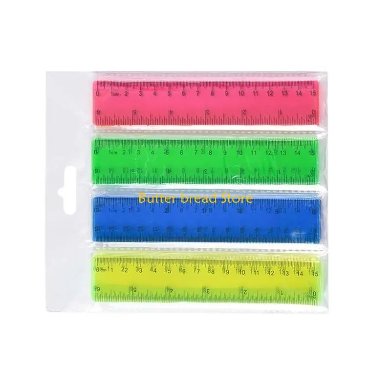W89C Ruler Set Straight Ruler Geometric Ruler School Office Ruler for Student Teacher