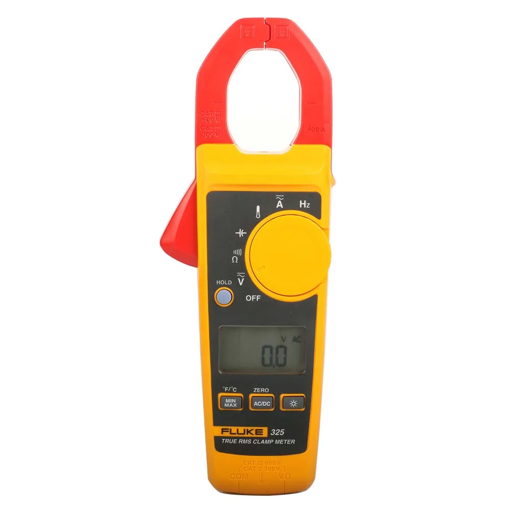 Fluke 325 AC/DC 40/400A , AC/DC 600V True-RMS Clamp Meter with Hz, Temperature, and Capacitance Measurements