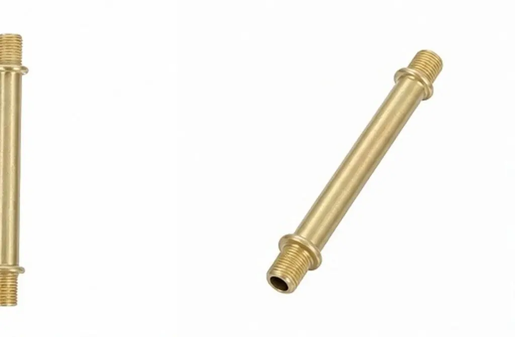 M10 Copper Threaded Pipe Straight Lamp Stem Replacement for Wall Table Lighting Fixtures DIY Repair Hardware Parts