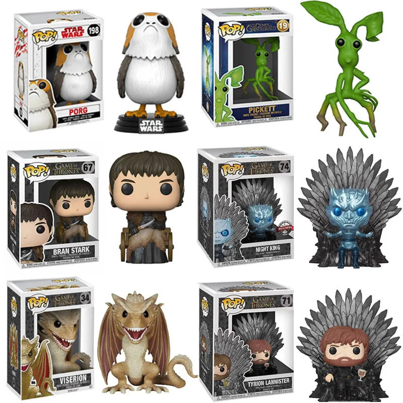 Funko POP Игра престолов Ночной король Отрубя Старк Пикет Тирион Ланнистер Фигурки Украшение рабочего стола Детские подарки на день рождения