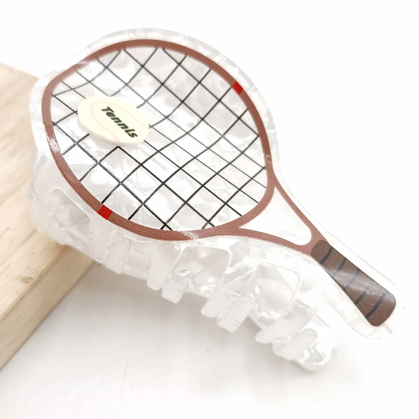1/2pcs Cute and Creative Sports Tennis Racket Accessories Claw Clip On Disc Hair Shark Clip On Hair Accessories