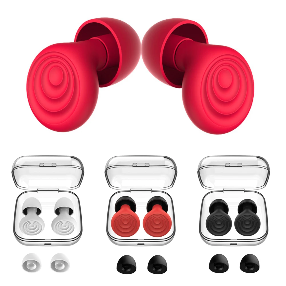 Silicone Ear Plugs Sleep Anti-Noise Snoring Earplugs Noise Cancelling For Sleeping Noise Reduction Protect Hearing Travel