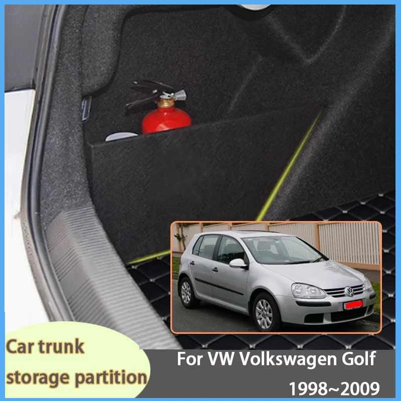 

Auto Accessories For VW Volkswagen Golf 1998~2009 MK4 MK5 Car Organizer Trunk Side Partition Trunk Interior Storage Box Parts