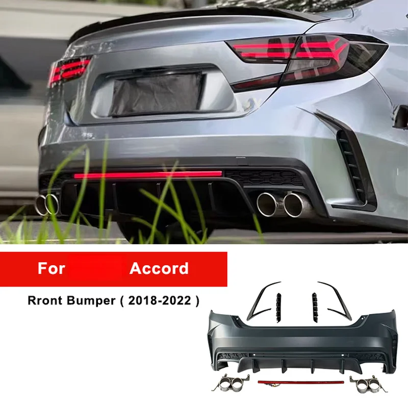 High Quality Plastic Rear Diffuser Lip Body Parts Fit Accord Auto Refit Accessories