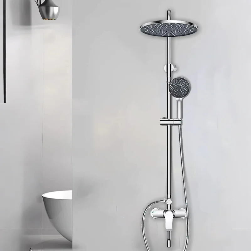 

Современный хромированный латунный смеситель для ванной комнаты, 3-функциональный настенный набор, горячий и холодный душ, мягкий массажный распылитель для дождя