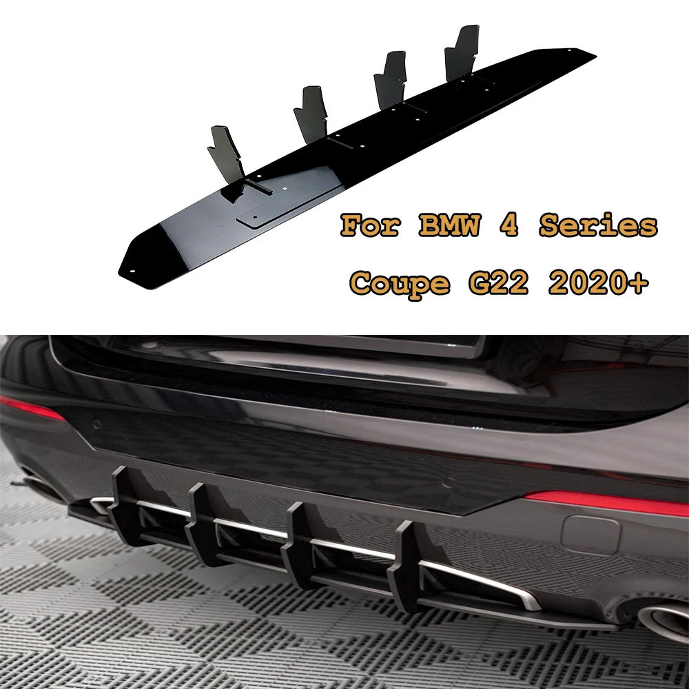 

Car Rear Bumper Lip Diffuser Spoiler Splitter Protector Cars Exterior Modification Accessories For BMW 4 Series Coupe G22 2020+