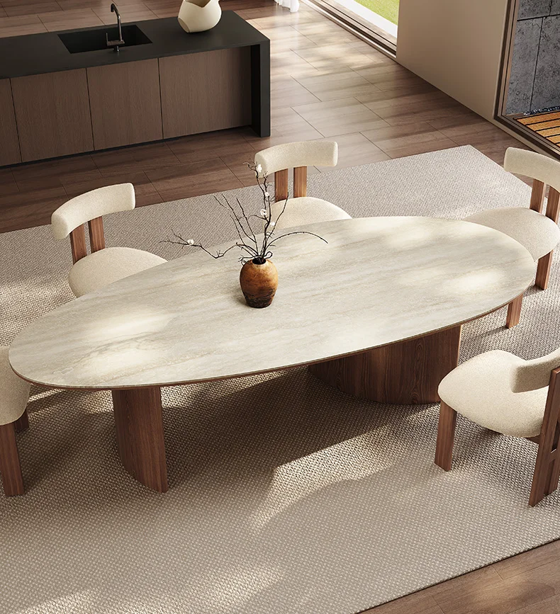 

Modern Design Customize Size Optional Colors Dining Table Set 6 Seater Dining Chairs for Homepromote sales