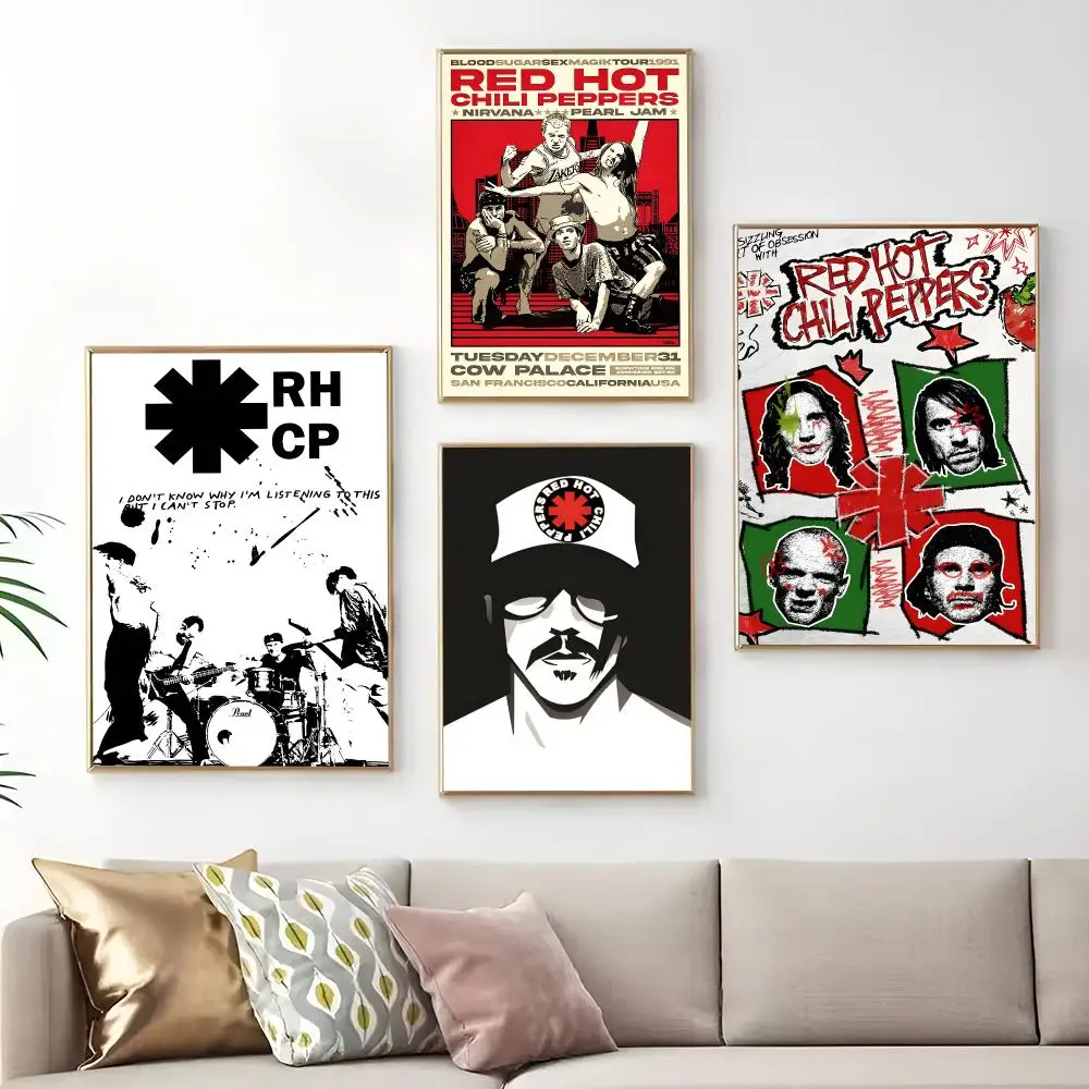 R-Red Hot C-Chili Peppers Painting Calligraphy Print Canvas Art Pictures Home For Living Room Modern Decor Room Home Decor
