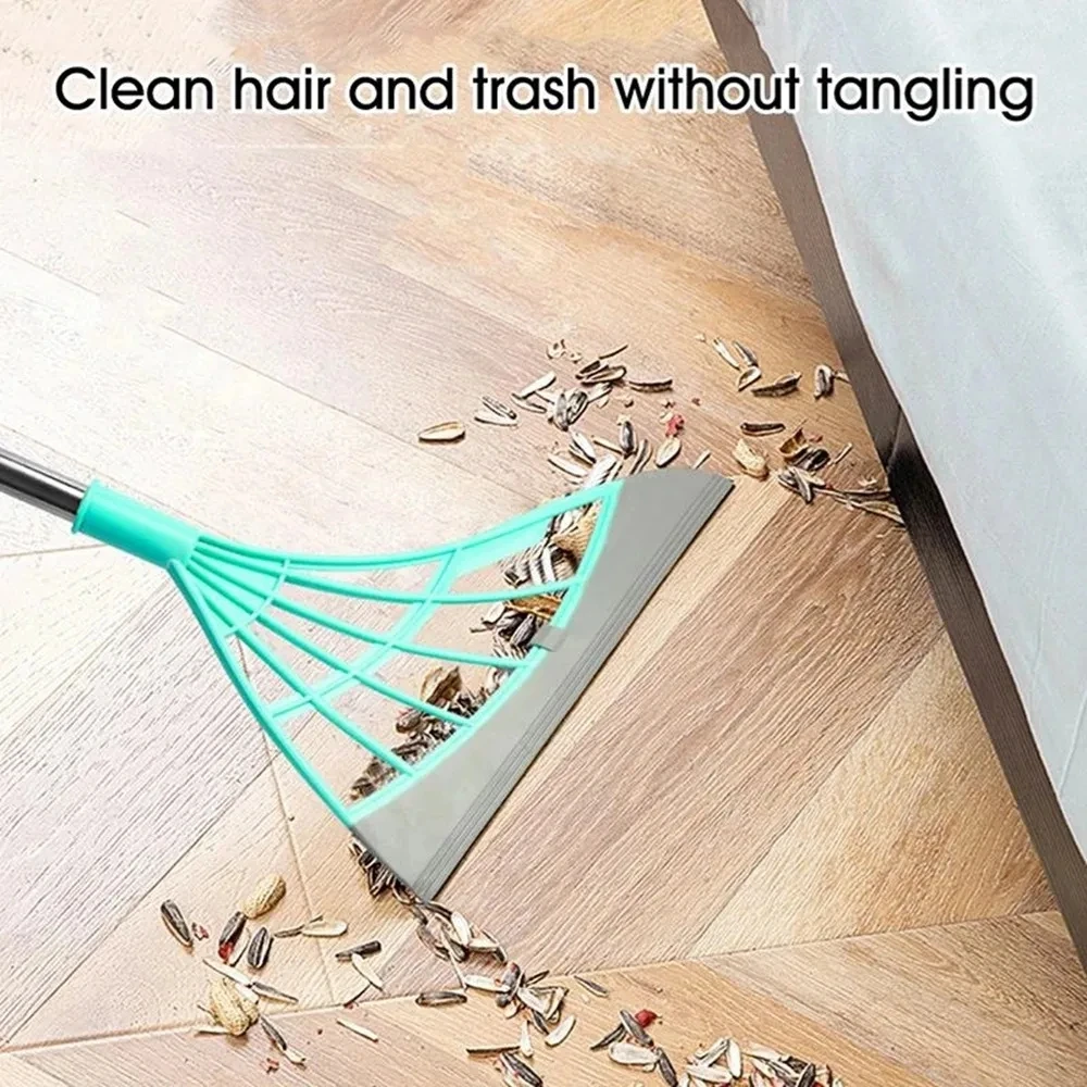 

2-in-1 Silicone Scraper Broom and Floor Mop High Reach Glass Wiper Floor Cleaning Magic Water Sweeping Household Cleaning
