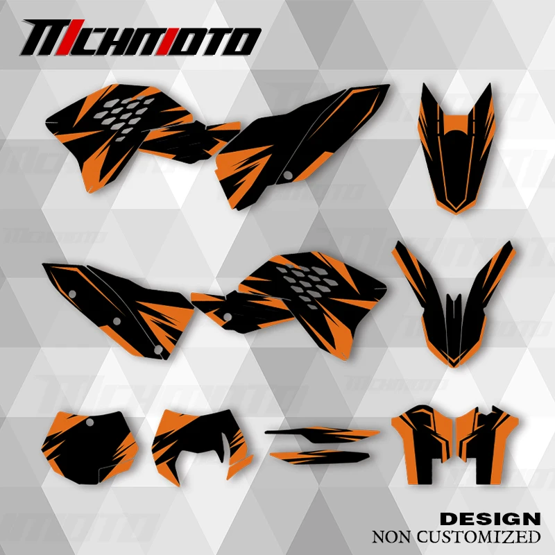 

MCHMFG Graphics Decals Stickers Motorcycle Background Custom For KTM SXF 2007 2008 2009 2010 EXC 2008 2009 2010 2011