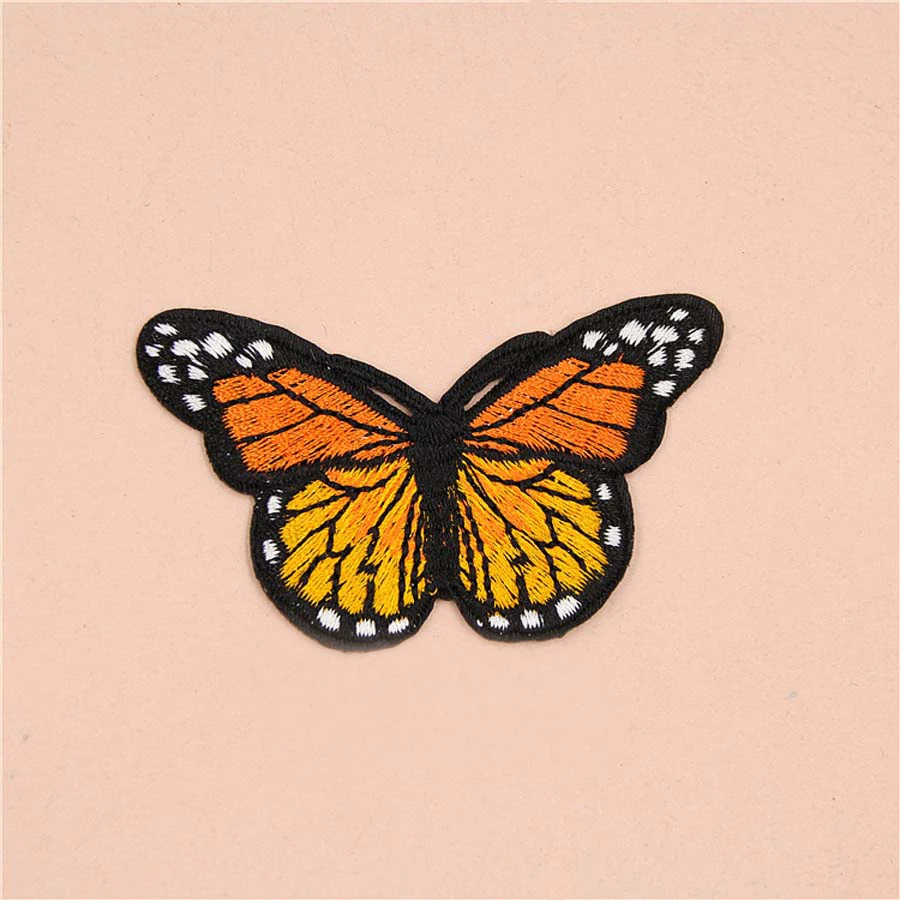 Fabric Embroidered Colored Butterfly Patch Clothes Sticker Bag Sew Iron On Applique DIY Apparel Sewing Clothing Accessories B146