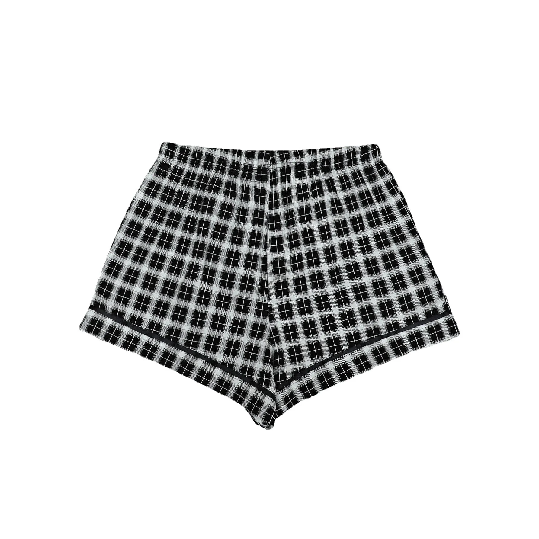 

Sleeping For Women, Summer Shorts, Checkered Drawstring Home Pants