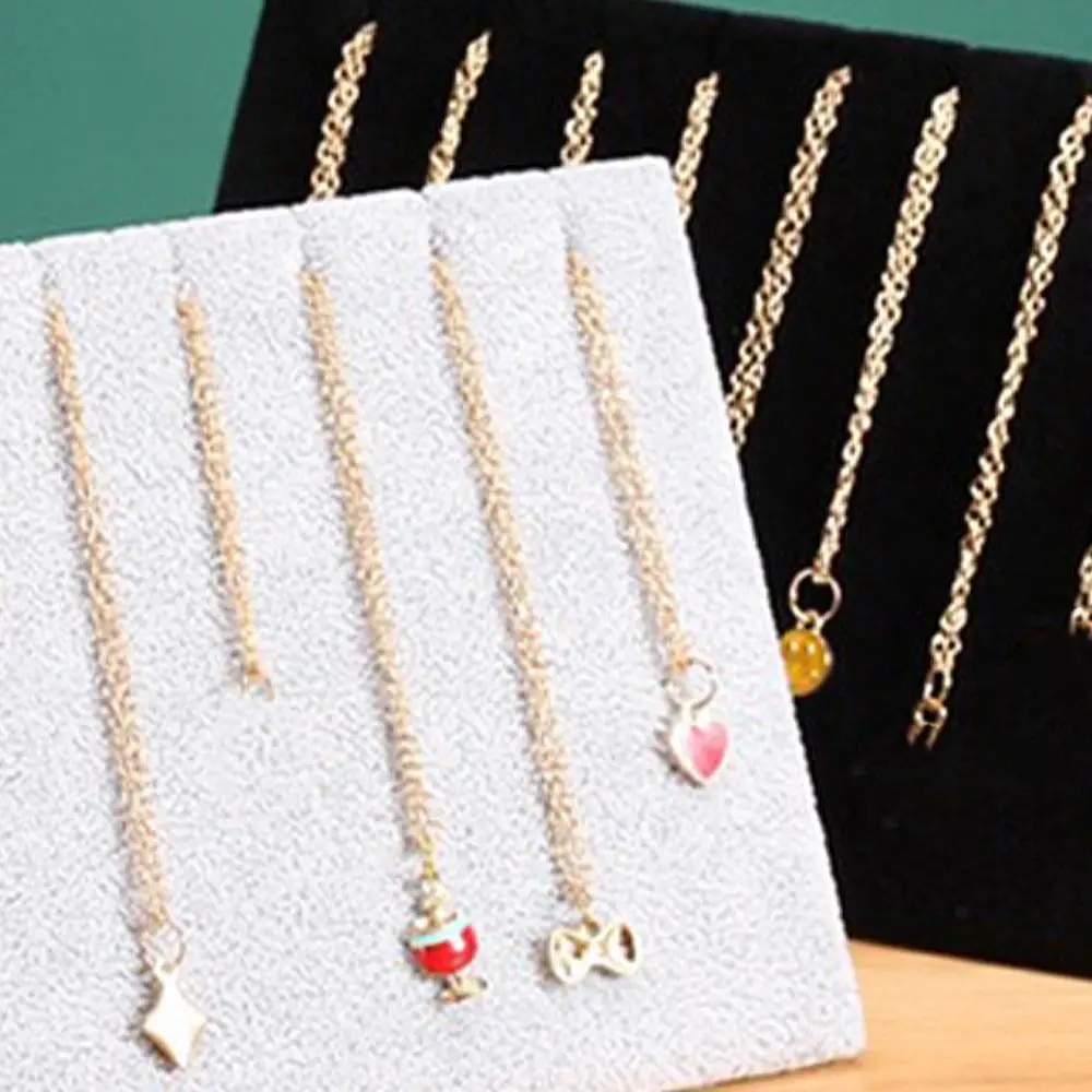 Nuevo soporte de exhibición de collares en forma de L, organizador Simple de pendientes de felpa, estante de almacenamiento de joyería multifuncional duradero
