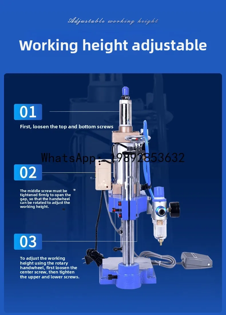 

pneumatic stamping press - vertical single column punch press - automatic riveting machine